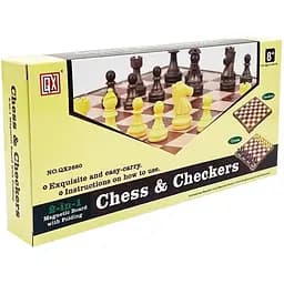 Набор настольных игр YG Toys Шахматы и шашки 2 в 1 QX2680 25х15х4 см 48 фигур
