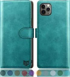 Чехол-кошелек SUANPOT для iPhone 11 pro max 6,5'' (сине-зеленый, для iPhone 11 pro max 6,5)