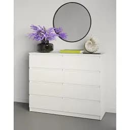 Комод в спальню MebelStar Нео 8Ш 120x43x98 см Аляска белый (MBS-1092)