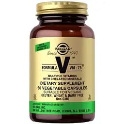 Мультивитамины Solgar Formula VM-75, 60 вегетарианских капсул