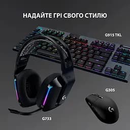 Ігрова гарнітура Logitech G733 Lightspeed Wireless RGB Black (981-000864) - мініатюра 8
