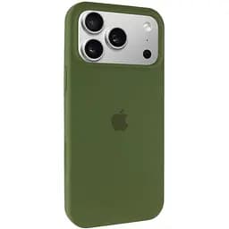 Чехол Epik Silicone Case Full Protective (AA) для Apple iPhone 17 Pro (6.3) Зеленый / Dark Olive