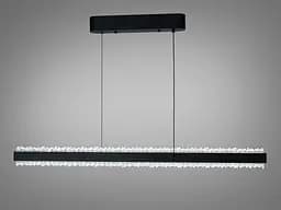 Світлодіодна підвісна люстра Romin чорна 52 Вт кристали