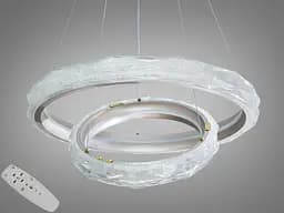 Ошатна LED-люстра Diasha MD3528/600+400CG шампань, 2 кільця, 90 Вт, 60 см, 14-20m2