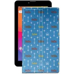 Чехол StatusCASE из экокожи для планшета Prestigio Wize 4117 3G Фэшн голубой