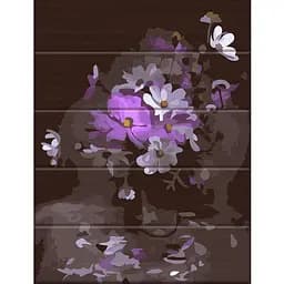 Картина за номерами по дереву "Загадкові квіти" Art Story ASW143 30х40 см