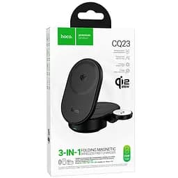 БЗП Hoco CQ23 Pole Qi2.2 3-in-1 Black - мініатюра 2