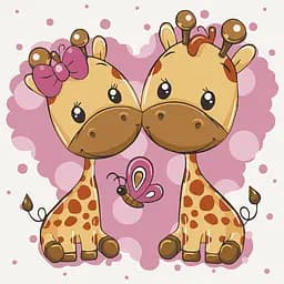 Картина за номерами ArtCraft Жирафики 30x30 см (15542-AC)