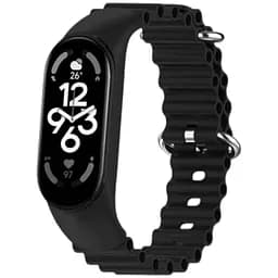 Ремінець для фітнес-браслета Grand змінний браслет для Xiaomi Mi Band 3/4/5/6/7 Ocean band чорний