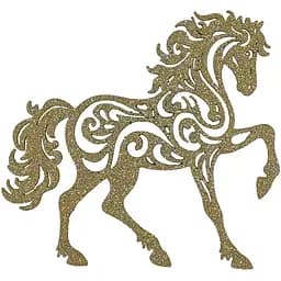 Прикраса новорічна Mis Lt Коник ажурний 2Д колір в асортименті