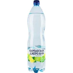 Напиток Карпатська Джерельна со вкусом лимона и лайма сильногазированный 1.5 л (937805)