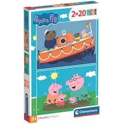  Пазл 2 в 1 Clementoni Peppa Pig: 2 пазла по 20 элементов (24797)