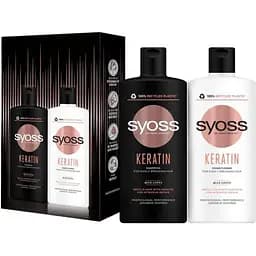 Набор Syoss Keratin для ломких волос: Шампунь Blue Lotus 440 мл + Бальзам Blue Lotus 440 мл