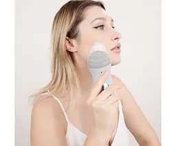 TOUCHBeauty TB-1788, Силіконова щітка для очищення обличчя з вібрацією Тач Б'юті, айворі - мініатюра 6