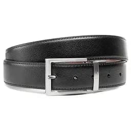 Ремінь чоловічий шкіряний Semi Line Black/Brown (P8231-0 M)