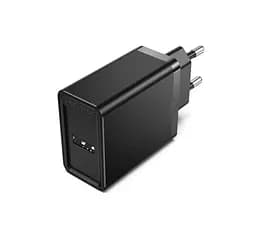 Мережевий зарядний пристрій Vention 1-port USB Wall Charger(12W) EU-Plug чорний (FAAB0-EU)