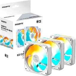 Комплект вентиляторів Gigabyte EZ CHAIN 120мм FAN 120 3-Pack White (GP-GBT EZFAN1203 ICE) - мініатюра 6