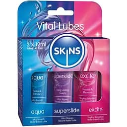 Набір лубрикантів Skins Sampler Tubes Vital 36 мл (3 шт. x 12 мл) - мініатюра 3
