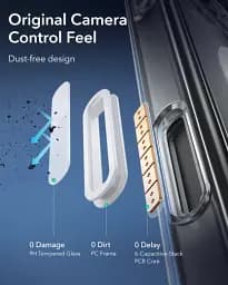 Прозорий чохол ESR Classic Hybrid Case (HaloLock) (Camera Control) Clear для iPhone 16 Pro Max (1A81900101) - мініатюра 3