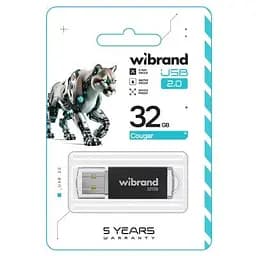 USB флеш накопичувач Wibrand 32GB Cougar Black USB 2.0 (WI2.0/CU32P1B) - мініатюра 2