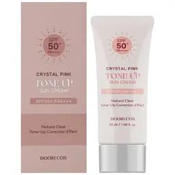 Крем тонуючий сонцезахисний Doori Cos Crystal Pink Tone Up Sun Cream SPF 50+ PA++ 50 мл - мініатюра 2