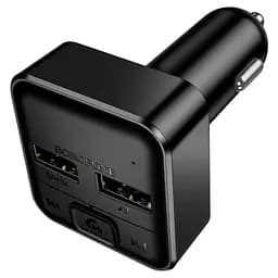 АЗП FM модулятор Borofone BC63 Selecto QC3.0 (2USB-A) Black - мініатюра 3