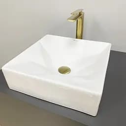 Умивальник VBI Troia white glossy накладний VBI-016400, Білий - мініатюра 2