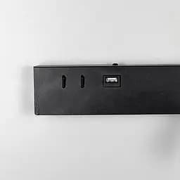 Чорне бра з поворотним спотом справа | розʼєм USB Line F Арт. WJ028/2L BK (лівий) | USB-A - мініатюра 5