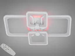 Плоска світлодіодна люстра з пультом, димером, підсвічуванням, 76 Вт