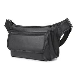 Чоловіча шкіряна сумка на пояс John McDee 24.5х14х6 см sum0025998