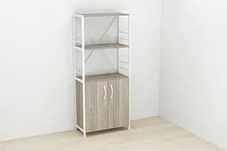 Етажерка 3/60 Ferrum-decor Серії Конект із тумбою 144x60x28 Білий ДСП Сонома Трюфель (FRD-104453) - мініатюра 2