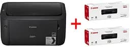 Принтер Canon i-SENSYS LBP6030B + Картриджи 725 2шт. (6474500)