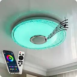 Люстра світлодіодна 517 Dlight RGB з пультом і колонкою 70Вт Білий (02154) - мініатюра 2
