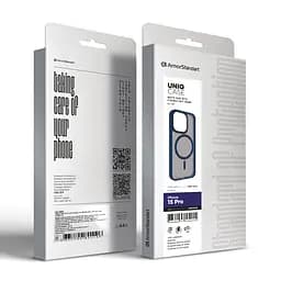 Чехол для Apple iPhone 15 Pro, Uniq MagCase, синий, противоударный, панель-накладка с MagSafe, ударопрочный TPU+PC, с магнитом MagSafe, поддержка полноценной беспроводной зарядки, ArmorStandart (ARM75300) - мініатюра 6