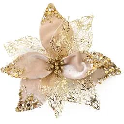 Квітка декоративна Yes! Fun Пуансетія бежево-золота 21 см (750331)