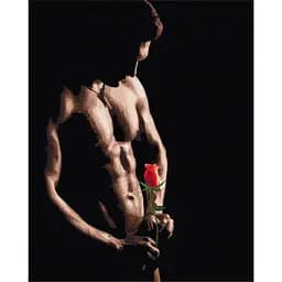 Картина за номерами на підрамнику Brushme Троянда пристрасті