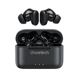 Бездротові навушники Choetech BH-T15 Black TWS, Bluetooth 5.2, ANC+ENC (43-00137) - мініатюра 1