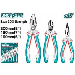 Набор шарнирногубцевого инструмента Total 3 шт. (THT2K0301S)