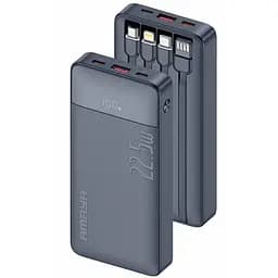 Портативний ЗП Power Bank Amaya F129 22.5W with cable 10000 mAh Black