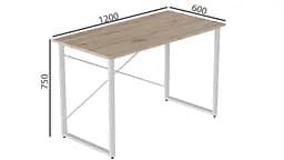 Комп'ютерний стіл Ferrum-decor Дейв 75x120x60 білий ДСП Дуб Сан-Марино 32мм (FRD-102154) - мініатюра 5