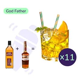 Коктейль Godfather (набір інгредієнтів) х11 на основі Hankey Bannister