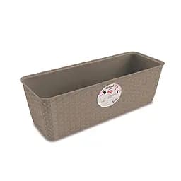 Вазон пластиковий Natural, прямокутний, з автополивом, 9,2 л (73502)