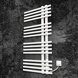 Электрический полотенцесушитель Kosser Браш 1200x600 ER тайм. белый ДБ03ERW, Белый матовый, Правое