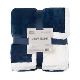 Плед Ardesto Sherpa 160х200 см 100% поліестер темно-синій (ART0204SH)