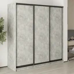 Шкаф-купе трехдверный MebelStar Стандарт BG 3ДСП 200x60x210 см Бетон (MBS-8276)