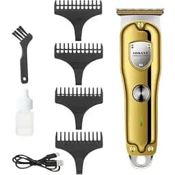 Бездротова машинка для стрижки волосся Sokany SK-LF-16003 4 насадки золотистий