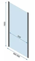 Душова кабіна Rea Rapid Slide 100x110 black REA-K6423 + REA-K6401, Чорний матовий, Універсальна, прозрачний, Чорний матовий - мініатюра 7