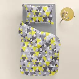 Дитяча постільна білизна в ліжечко GEOMETRY CS7, сірий (DeltaLemonyGrey_53Graphite_140) - мініатюра 2