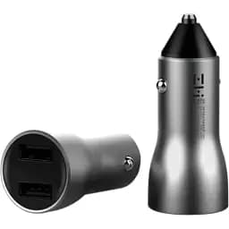 Автомобільний зарядний пристрій Zmi Car Charger with Display 18W сірий