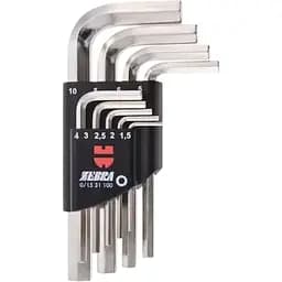 Набір ключів Wurth Г-подібних HEX SW1.5-10 mm 9 шт. Zebra (арт. 071531 100)